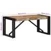 vidaXL Couchtisch Mehrfarbig 80x40x35 cm Altholz Massivholz