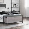 vidaXL Sitzbank mit Stauraum Grau Sonoma 102x42x45 cm Holzwerkstoff