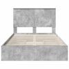 vidaXL Aufbewahrungsbett Beton Grau 135 x 190 cm Holzwerkstoff