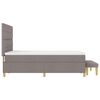 vidaXL Boxspringbett mit Matratze Taupe 140 x 200 cm Stoff