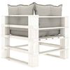 vidaXL 6-tlg. Garten-Lounge-Set Paletten mit Kissen in Taupe Holz