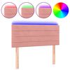 vidaXL LED Kopfteil Rosa 90x5x78/88 cm Samt