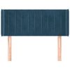 vidaXL Kopfteil mit Ohren Dunkelblau 83x16x78/88 cm Samt