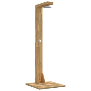 vidaXL Gartendusche 210,5 cm Massives Akazienholz und Edelstahl Wei&szlig;