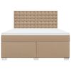 vidaXL Boxspringbett Matratze Cappuccino-Braun 180x200 cm Kunstleder