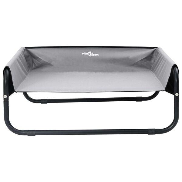 vidaXL Hundebett Hellgrau 70 x 70 x 28,5 cm Stahl