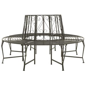 vidaXL Baumbank 4-Sitzanzahl 160 x 80 x 89 cm Stahl Silber Grau