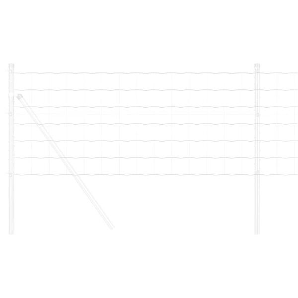 vidaXL Eurozaun Silber 0.4 x 50 m Feuerverzinktes Eisen