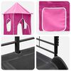 vidaXL Kinderloftbett Schwarz und Pink 99,5 x 190 cm Metall