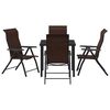 vidaXL Garten Essgruppe 5 pcs Braun Poly Rattan