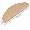 vidaXL Stufenmatten 15 Stk. 65x21x4 cm Hellbraun Halbrund Gro&szlig;