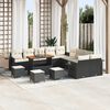 vidaXL Gartensofa-set mit Kissen 14 pcs Schwarz Poly-Rattan