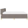 vidaXL Boxspringbett mit Matratze Taupe 200 x 200 cm Polyester