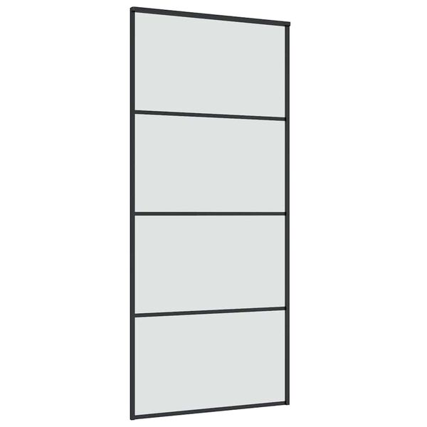 vidaXL Schiebet&uuml;r mit Beschlag 90x205 cm ESG-Glas & Aluminium