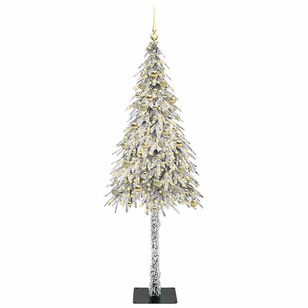 vidaXL Weihnachtsbaum mit 300 LEDs Wei&szlig; 210 cm PE und Stahl