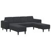 vidaXL Sofa Set Schwarz Samt