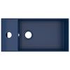vidaXL Badezimmer-Waschbecken mit Überlauf Keramik Dunkelblau