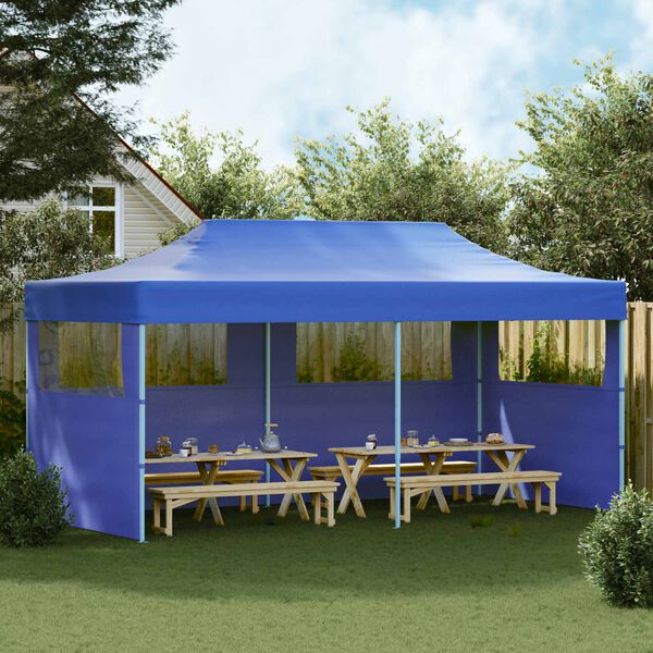 vidaXL Party-Zelt Blau 291 x 580 x 315 cm Oxford-Stoff