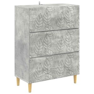 vidaXL Schubladenschrank Betongrau 66 x 34,5 x 90 cm Holzwerkstoff