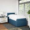 vidaXL Boxspringbett mit Matratze Blau 100x200 cm Samt