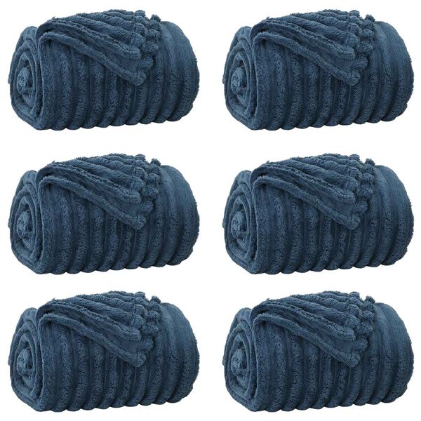vidaXL Wohndecken 6 pcs Marineblau 240 x 220 cm Fleece