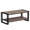 Homemania Couchtisch Lesa 102x45x40 cm Schwarz und Walnuss