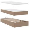 vidaXL Ottoman-Bett mit Matratzen LEDs Cappuccino 180x200cm Kunstleder