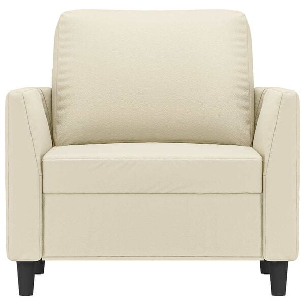 vidaXL Sessel Creme 60 cm Kunstleder