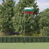 vidaXL Flagge Bulgariens mit Mast 5,55 m Aluminium