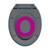 vidaXL Toilettensitz mit Absenkautomatik Quick-Release Grau Oval