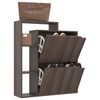 vidaXL Schuhschrank Grau Sonoma 79,5x24x90,5 cm Holzwerkstoff