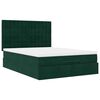vidaXL Ottoman-Bett mit Matratzen Dunkelgr&uuml;n 160x200 cm Samt