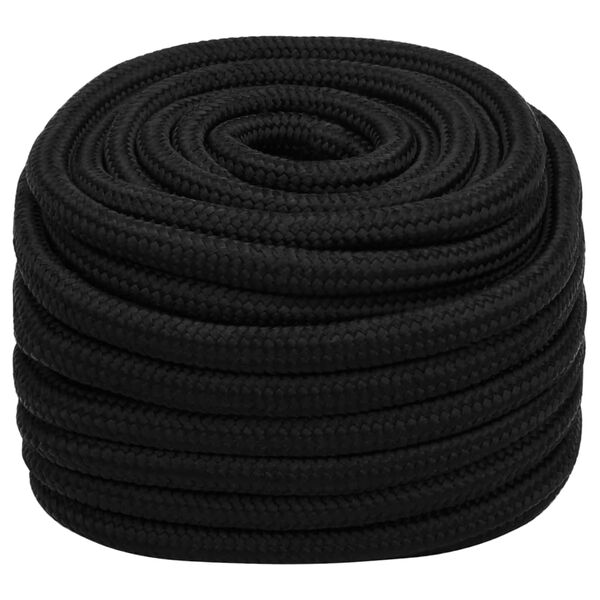 vidaXL Arbeitsseil Schwarz 25 mm 25 m Polyester