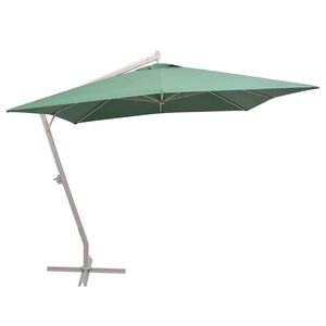 vidaXL Ampelschirm 300x300 cm Gr&uuml;n Aluminium-Mast