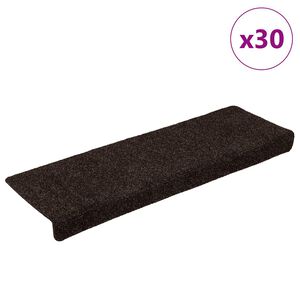 vidaXL Stufenmatten Selbstklebend 30 Stk. 65x21x4 cm Braun Rechteckiger Rand