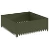 vidaXL Raseneinfassung 100 x 100 x 35 cm Stahl Olivgr&uuml;n