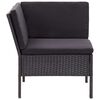 vidaXL 8-tlg. Garten-Lounge-Set mit Auflagen Poly Rattan Schwarz
