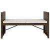 vidaXL 5-tlg. Garten-Lounge-Set mit Auflagen Poly Rattan Braun