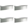 vidaXL Schneckenzaun 4 stk. 100 x 3,5 x 25 cm Verzinkter Stahl Silber