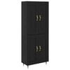 vidaXL Highboard Schwarz Eichen-Optik 69,5 x 34 x 90 cm Holzwerkstoff