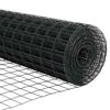 vidaXL Zaun mit Pfosten Grau 1,2 x 25 m Stahl und PVC