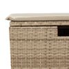 vidaXL 8-tlg. Garten-Sofagarnitur mit Kissen Beige Poly Rattan Akazie