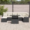 vidaXL Garten-Sofa-Set mit Kissen 8 pcs Schwarz Poly Rattan