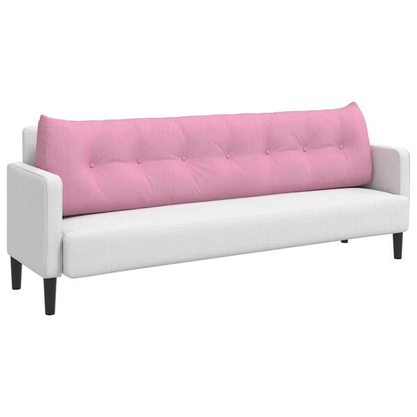 vidaXL R&uuml;cken Kissen Rosa 200 x 24 x 50 cm Stoff