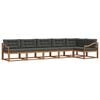 vidaXL Outdoor-Sofagarnitur 6 Stk. Natur und Anthrazit