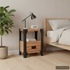 vidaXL Nachttisch Akazienholz Massiv Stahl 40 x 30 x 54 cm