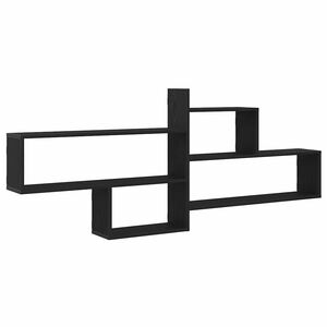 vidaXL Wandregal Schwarz Eichen-Optik 167,5x18x68 cm Holzwerkstoff