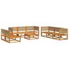 vidaXL 9-tlg. Gartensofa-Set mit Kissen Holz Akazie & Seil