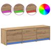 vidaXL TV Schrank mit LEDs Kunsthandwerk Eiche 140 x 34 x 40 cm