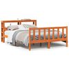 vidaXL Bettgestell mit Kopfteil ohne Matratze Wachsbraun 160x200 cm